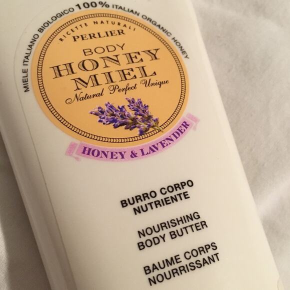 PERLIER Honey Miel body butter honey & lavender 100% PURE ORGANIC ITALIAN HONEY - Picture 1 of 5